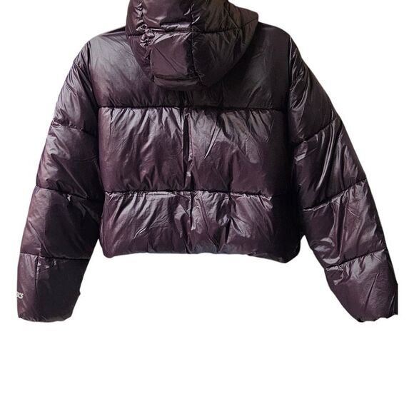 FABLETICS PLUS SIZE DEEP PLUM Essential Cropped Hooded Puffer Jacket  3X - Picture 14 of 16